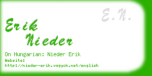 erik nieder business card